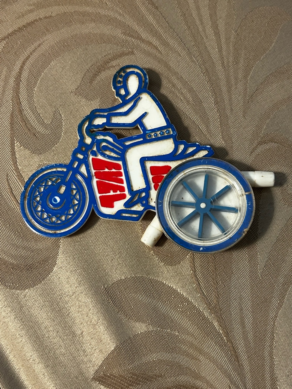 Rare Vintage 1974 Evel Knievel Novelty Straw White Red Blue Lakeside Industries